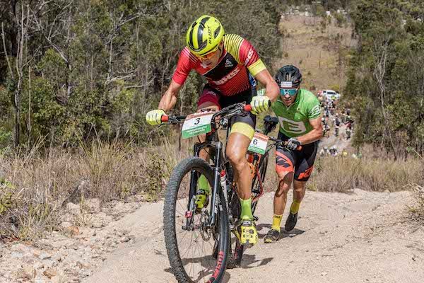 Race leader Konny Looser on one of the tough climbs that characterised stage 3 of the 2018 Crocodile Trophy