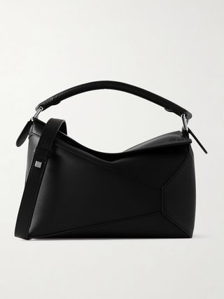 Puzzle Edge Small Textured-Leather Shoulder Bag