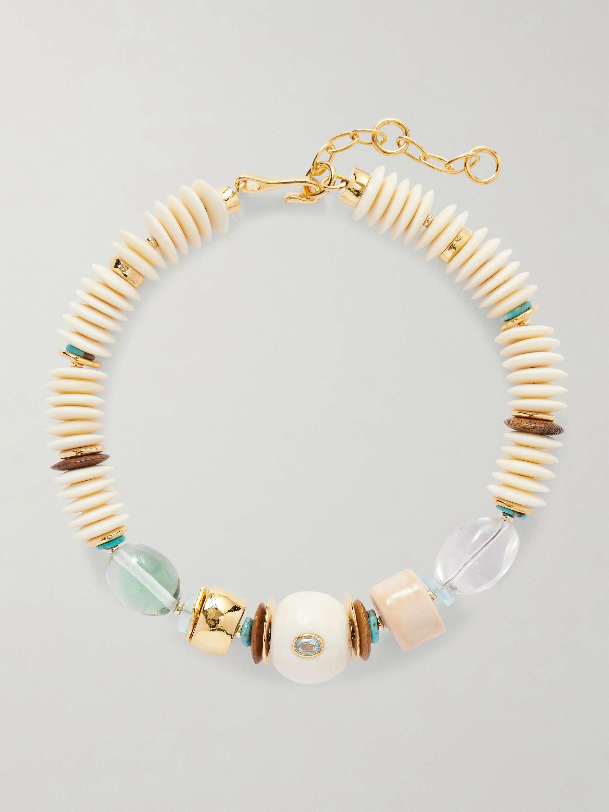 Coquina Gold-Plated Multi-Stone Necklace