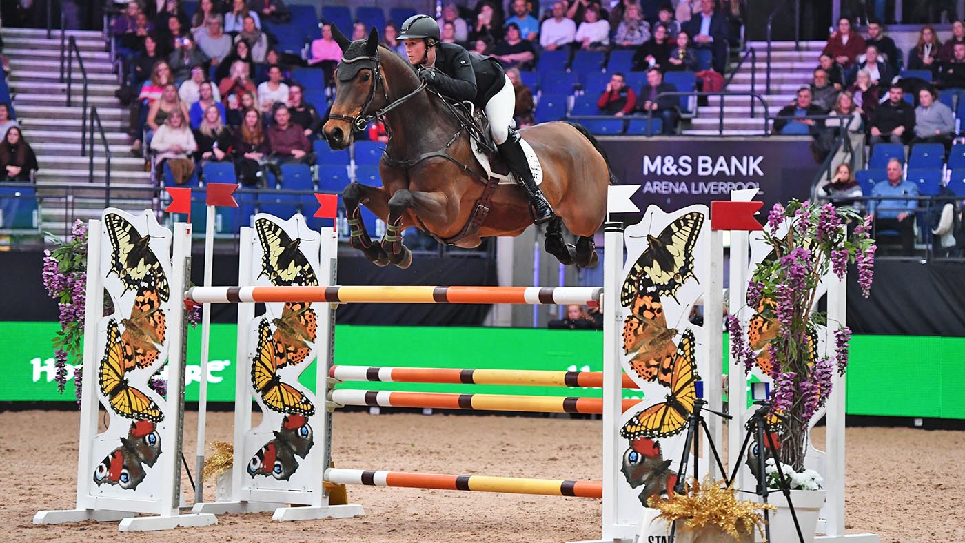 Holly Smith riding Denver at the Liverpool International Horse Show