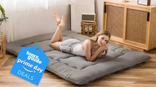 The Maxyoyo Japanese Floor Mattress with Amazon Prime Day deals badge