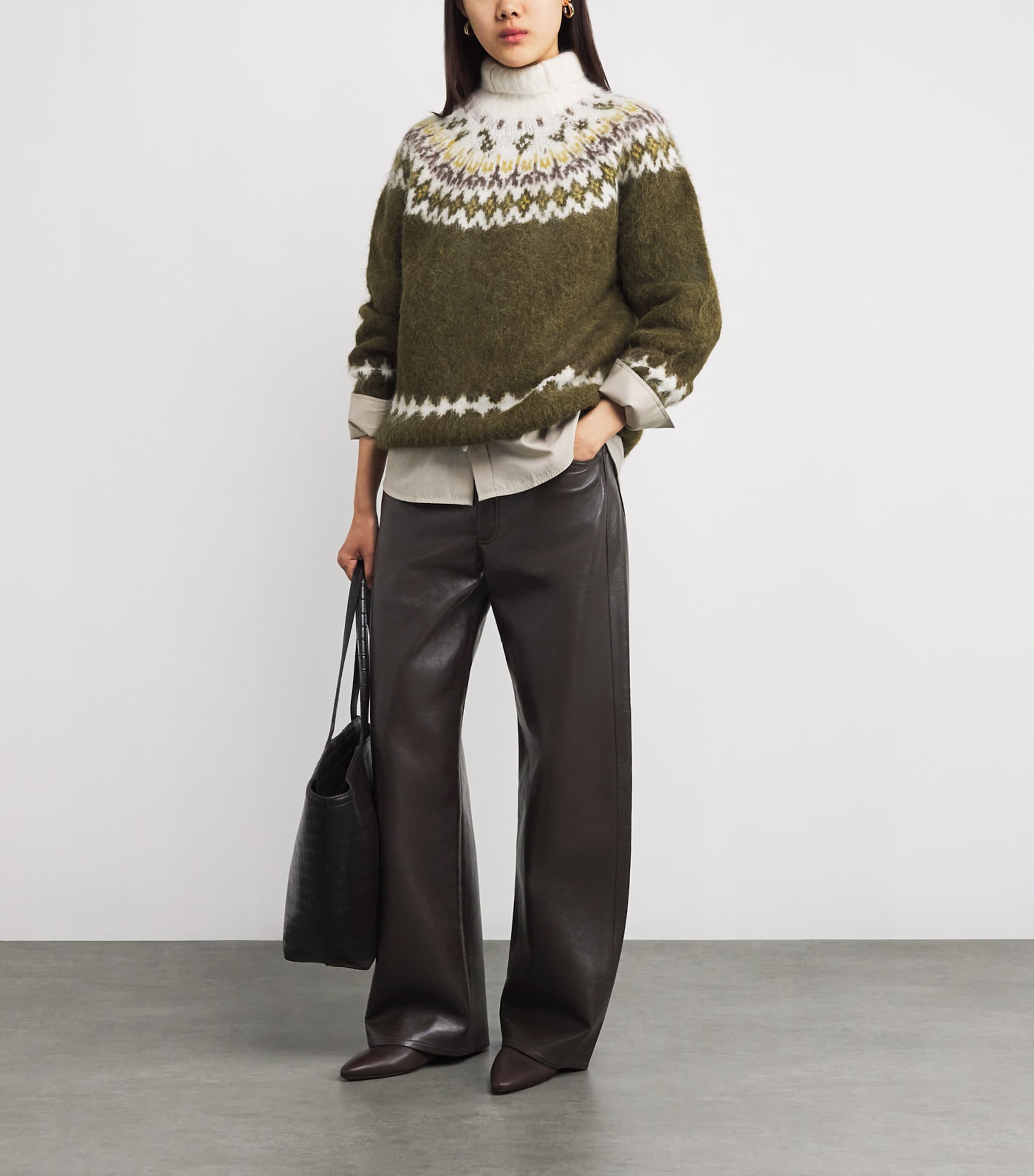 Citizens of Humanity Leather-Blend Ayla Baggy Jeans