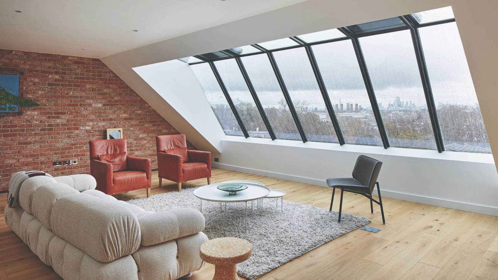 Loft conversion with views over London skyline