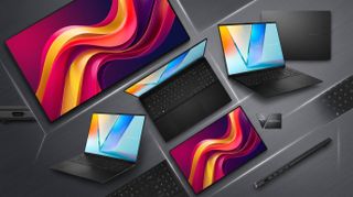 Press images of the ASUS Vivobook S16 laptop for 2026 with Intel Core Ultra processor.