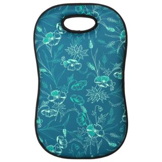 a blue floral memory foam garden kneeler pad