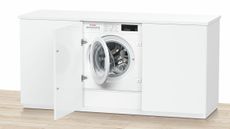 Bosch washing machines: integrated machine in kitchen