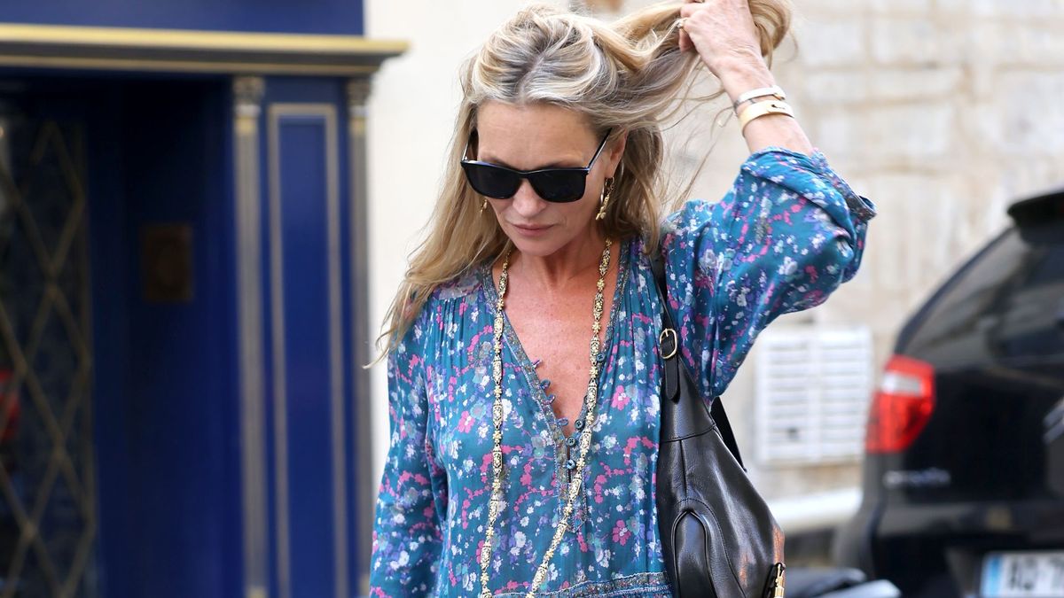 No, Not Jeans—Kate Moss Just Wore Her Ankle Boots With This Surprising Dress Trend