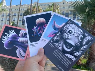 AI generated images of sea monsters - postcards