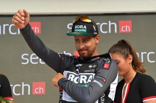 Peter Sagan in the sprint jersey after stage 6 at Tour de Suisse