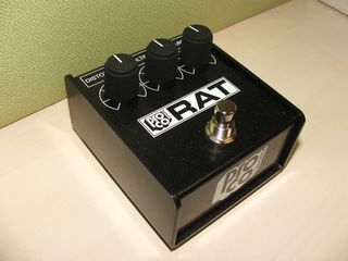 Rat 85 white face distortion pedal reissue above