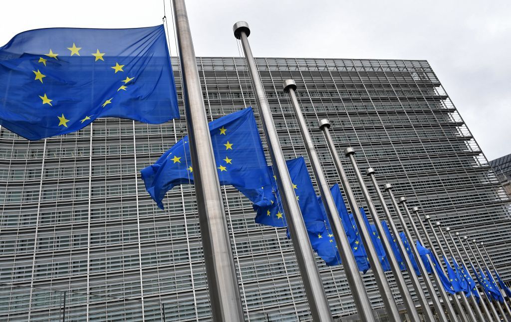 EU flags in Belgium