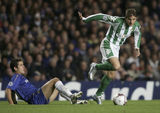 Joaquin in action for Real Betis against Chelsea in the Champions League in 2005.