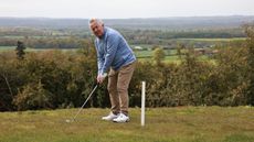 Jezz Ellwood playing from out of bounds