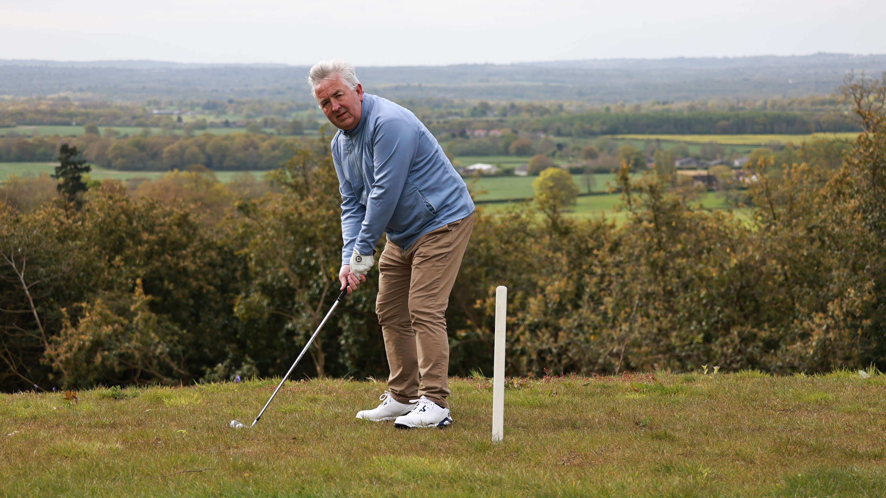 Jezz Ellwood playing from out of bounds