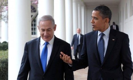 President Obama talks with Prime Minister Benjamin Netanyahu on March 5.