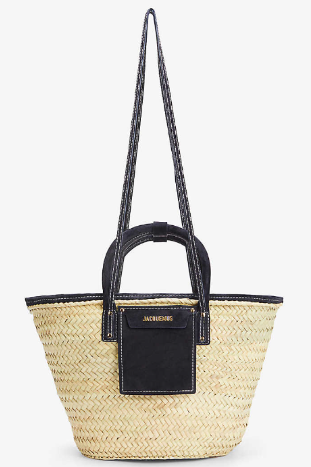 Jacquemus Le Panier Soleil Woven Straw Tote Bag - beach bags