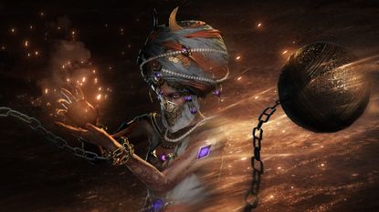 Path of Exile mirage djinn in sandy with chain