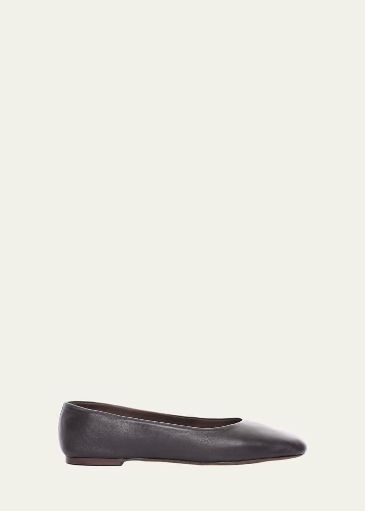 Lambskin Leather Ballerina Flats