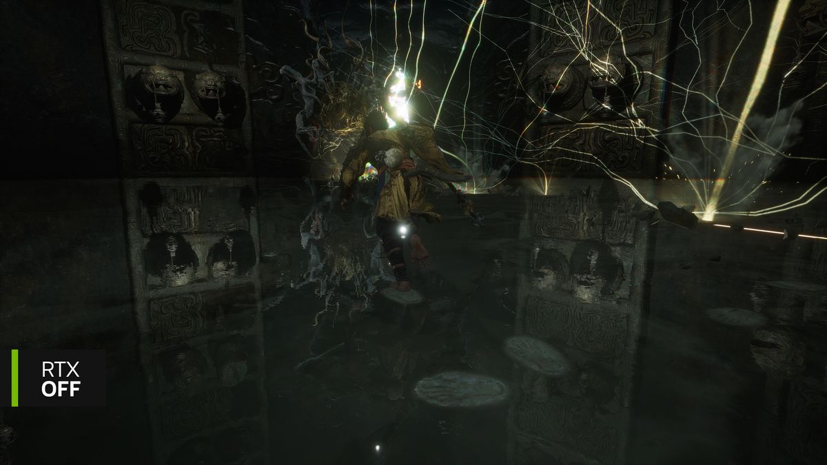A Black Myth Wukong screenshot showcasing Nvidia graphical features.
