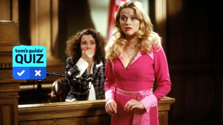 Reese Witherspoon in a courtroom scene from the movie Legally Blonde