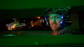 It's the way he flies, ice cold, no mistakes. Lt. Gordon "Maverick" Malloy… aka Scott Grimes.