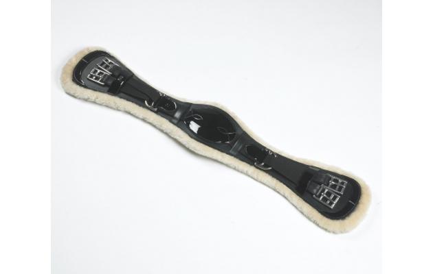 PDS Patent Leather Lambs Wool Dressage Girth