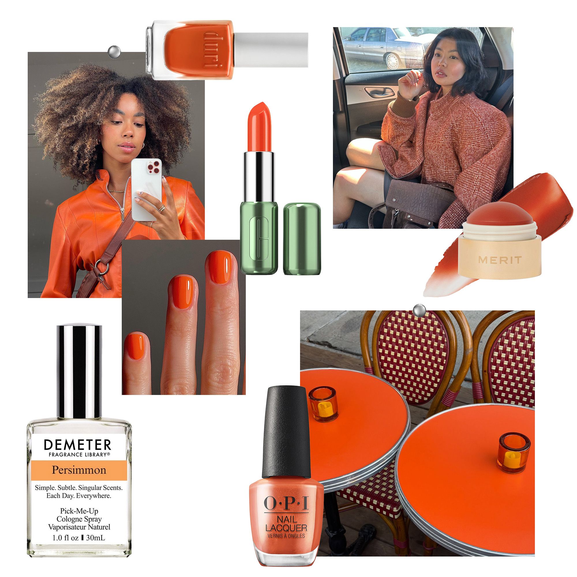 Amaka Hamelijnck and Allison Ho with a caf&eacute; shot by Mimi Nguyen and persimmon-colored beauty favorites