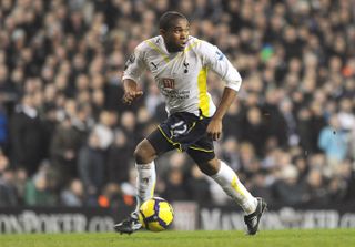 Wilson Palacios playing for Tottenham against Aston Villa, 2010