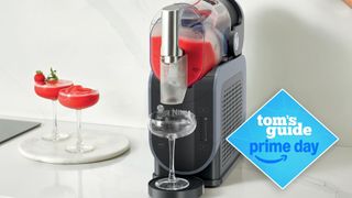 The Ninja Slushi next to a selection of iced drinks