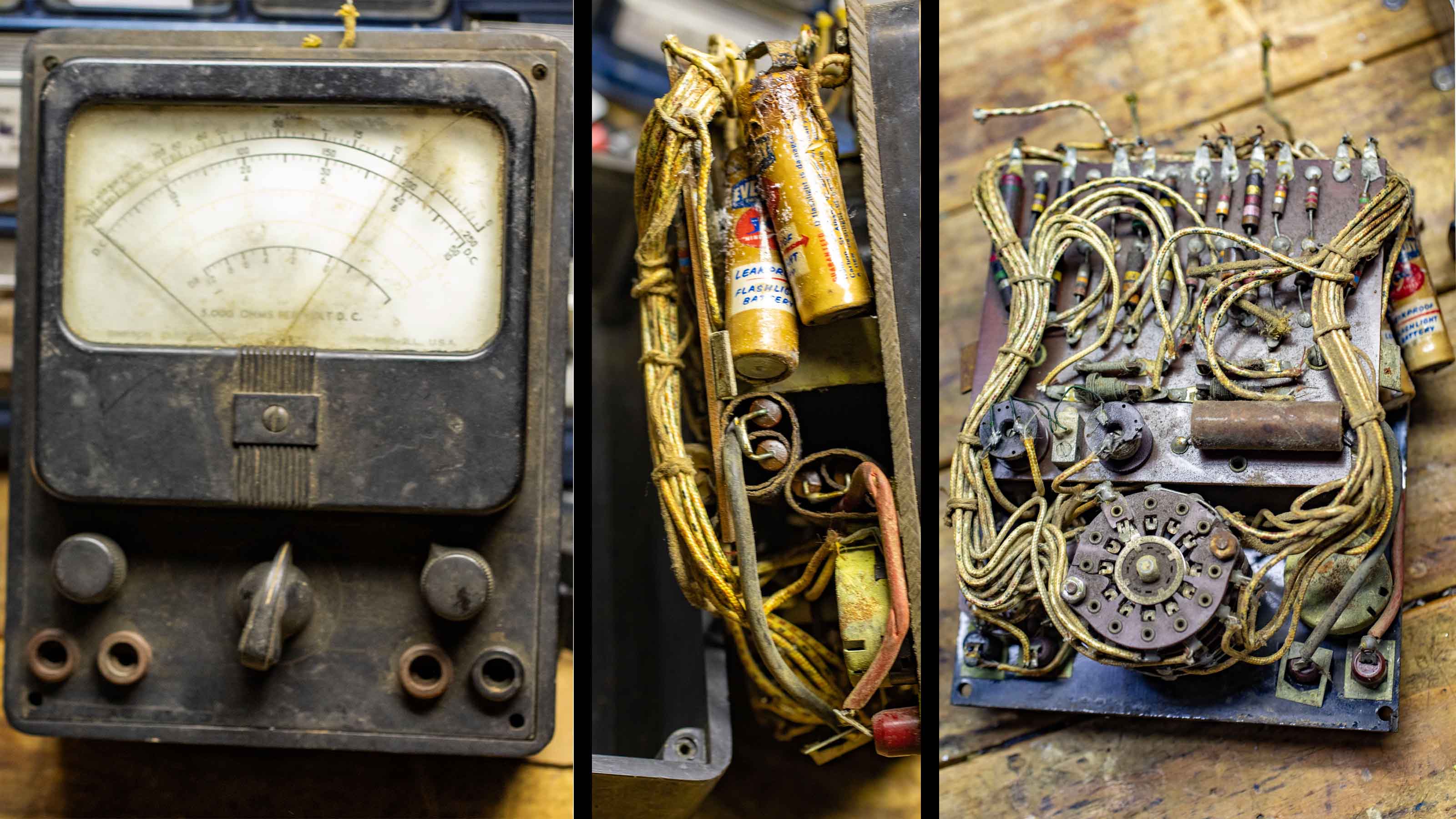 Simpson 215 VTVM with Corroded Batteries