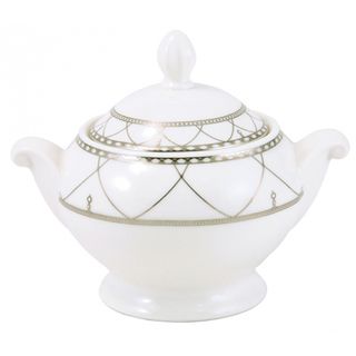 printed white china pot for sugar bowl