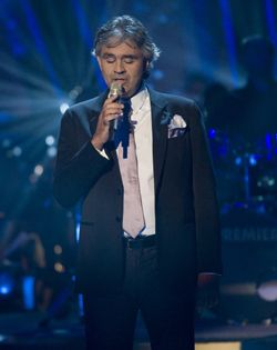 The results show featured a live performance from singer Andrea Bocelli