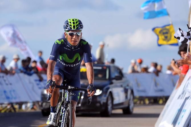 Nairo Quintana crosses the line another 56 seconds down.