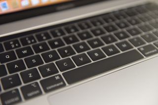 Close-up of the Apple MacBook Pro 15in (2018) keyboard