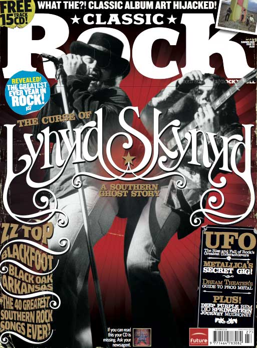 The cover of Classic Rock 121, featuring Lynyrd Skynyrd