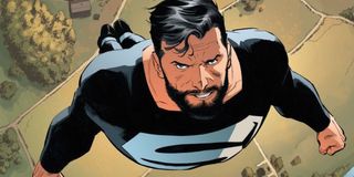 Superman wearing black suit in comics