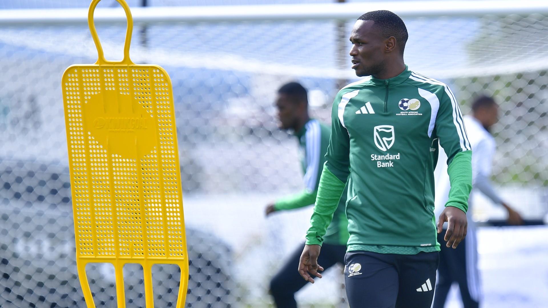Mbekezeli Mbokazi of South Africa looks on during a training session ahead of the 2026 FIFA World Cup