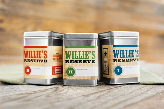 Cannabis branding: Willie's Reserve