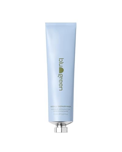Blu &amp;amp; Green Weekly Repair Mask, Deep Conditioning Hair Mask for Dry, Damaged Hair - Hydrates &amp;amp; Strengthens - Nourishes, Softens &amp;amp; Repairs - Vegan &amp;amp; Cruelty-Free (100ml)