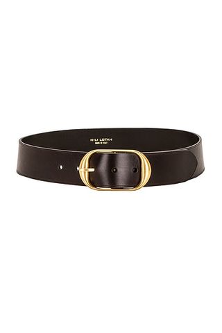 Nili Belt in Dark Brown With Antique Brass