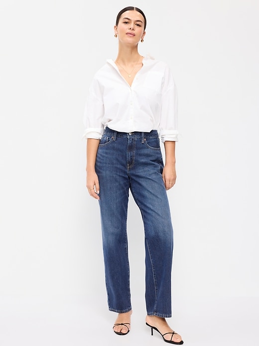 High-Waisted Og Loose Rigid Jeans