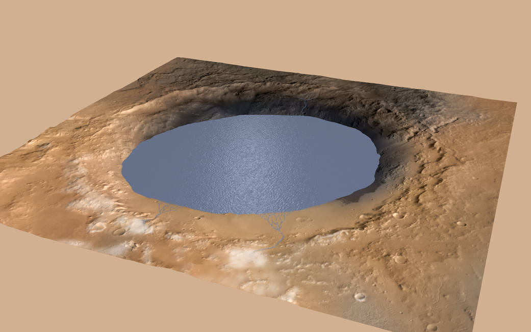 Lake Inside Mars&#039; Gale Crater