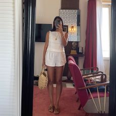 @nicoleakhtarzad summer outfit white linen set
