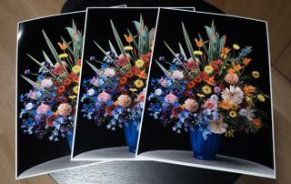 Comparison photographs, printed on the Canon ImagePrograf Pro-1100 printer (side by side with prints from competing products)