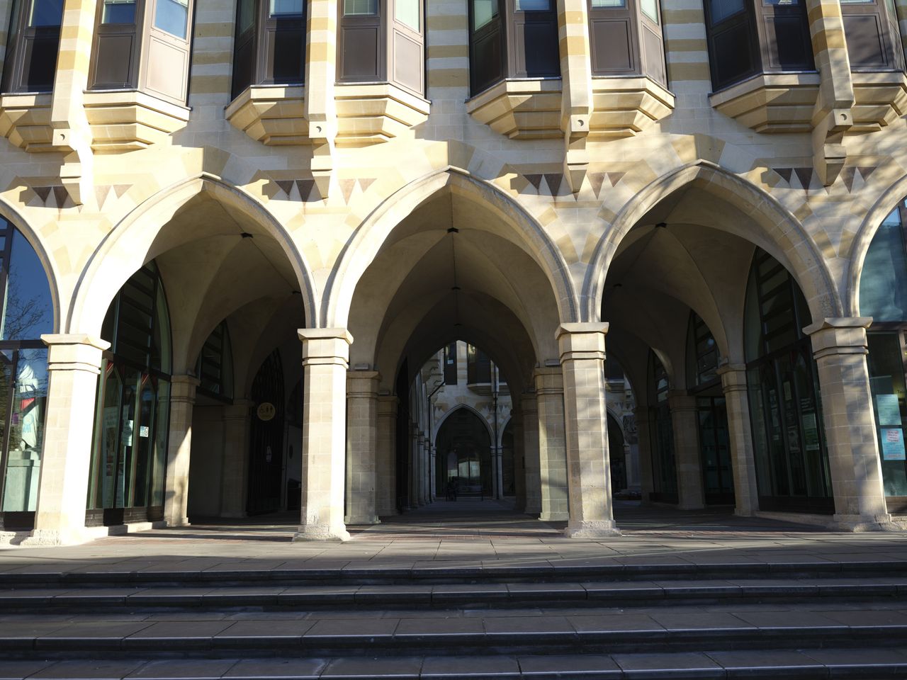 Fujifilm GFX100 RF sample images &ndash; arches of an old building in the sun