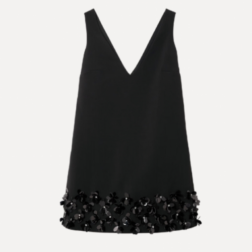 Embellished Satin-crepe Mini Dress