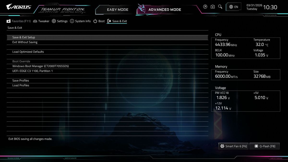Gigabyte X870E Aorus Xtreme X3D AI Top - BIOS