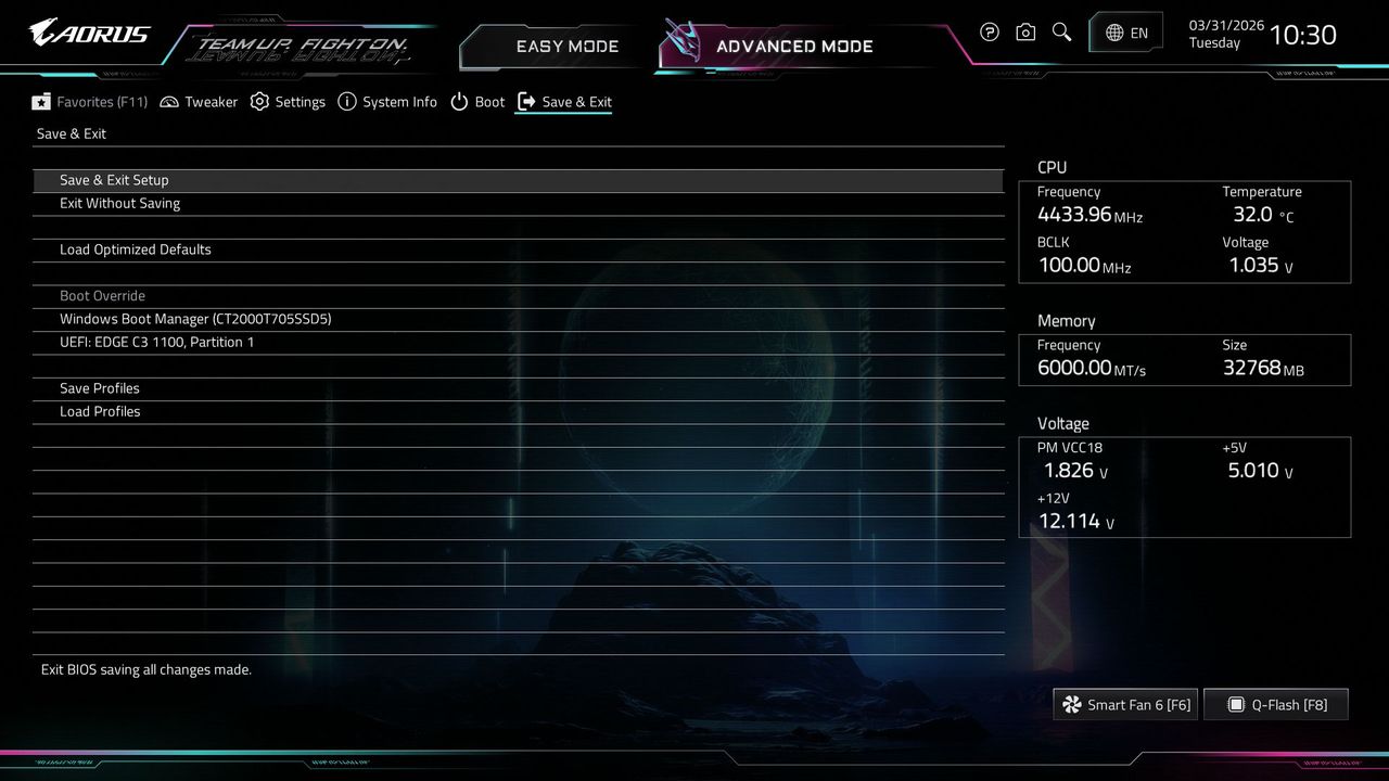 Gigabyte X870E Aorus Xtreme X3D AI Top - BIOS