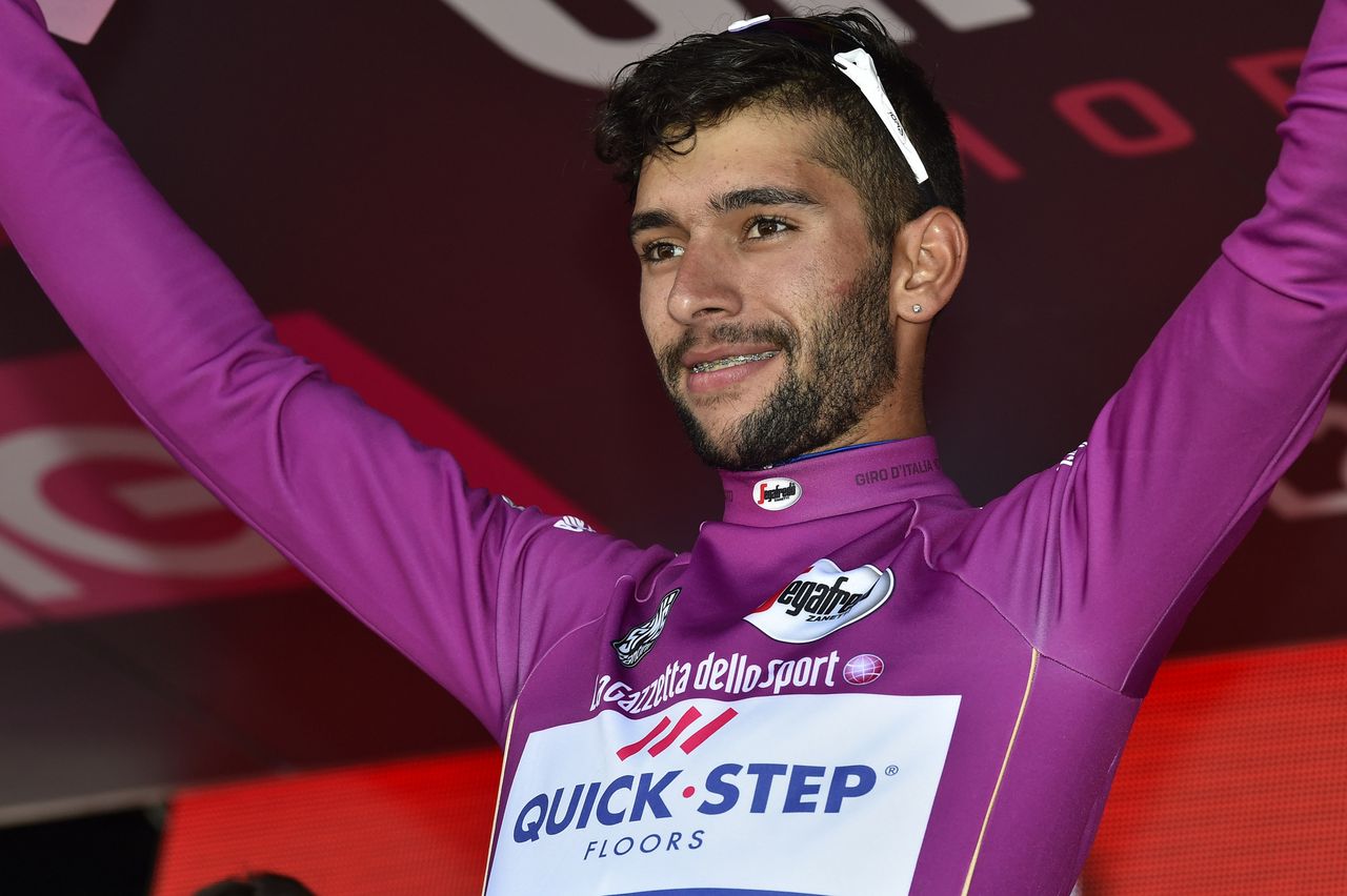 Fernando Gaviria (Quick-Step Floors) in the points jersey