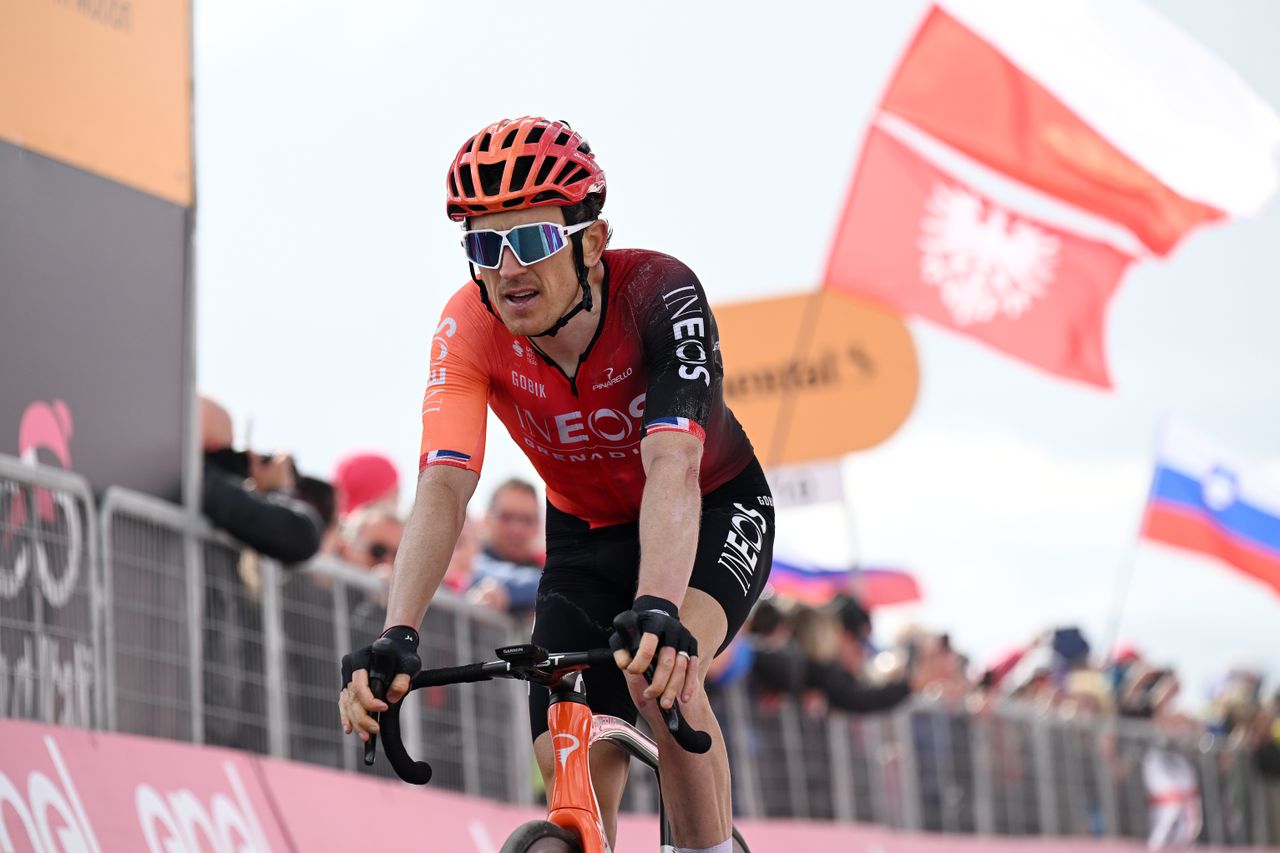 Geraint Thomas at the Giro d&#039;Italia with Tadej Pogačar